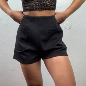 Sis Sis high waist black dress shorts size Small